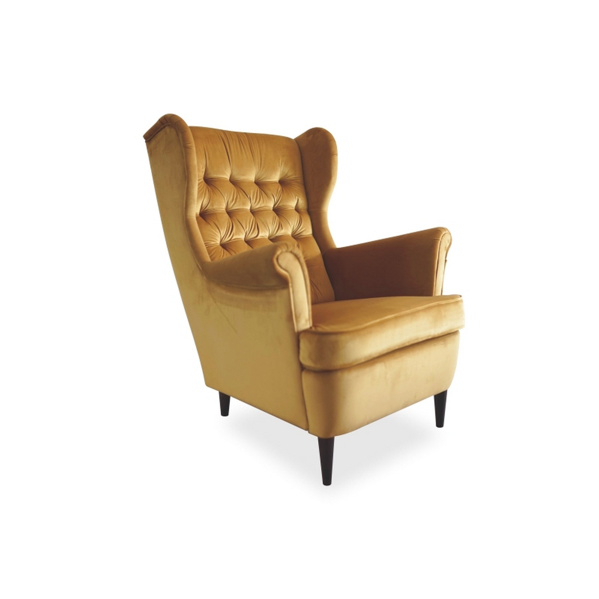 Fotoliu catifea curry HARRY, 68x90x100 - ACAJU