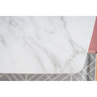 Masa SATURN II efect de marmura/alb 160(210)x90x76.