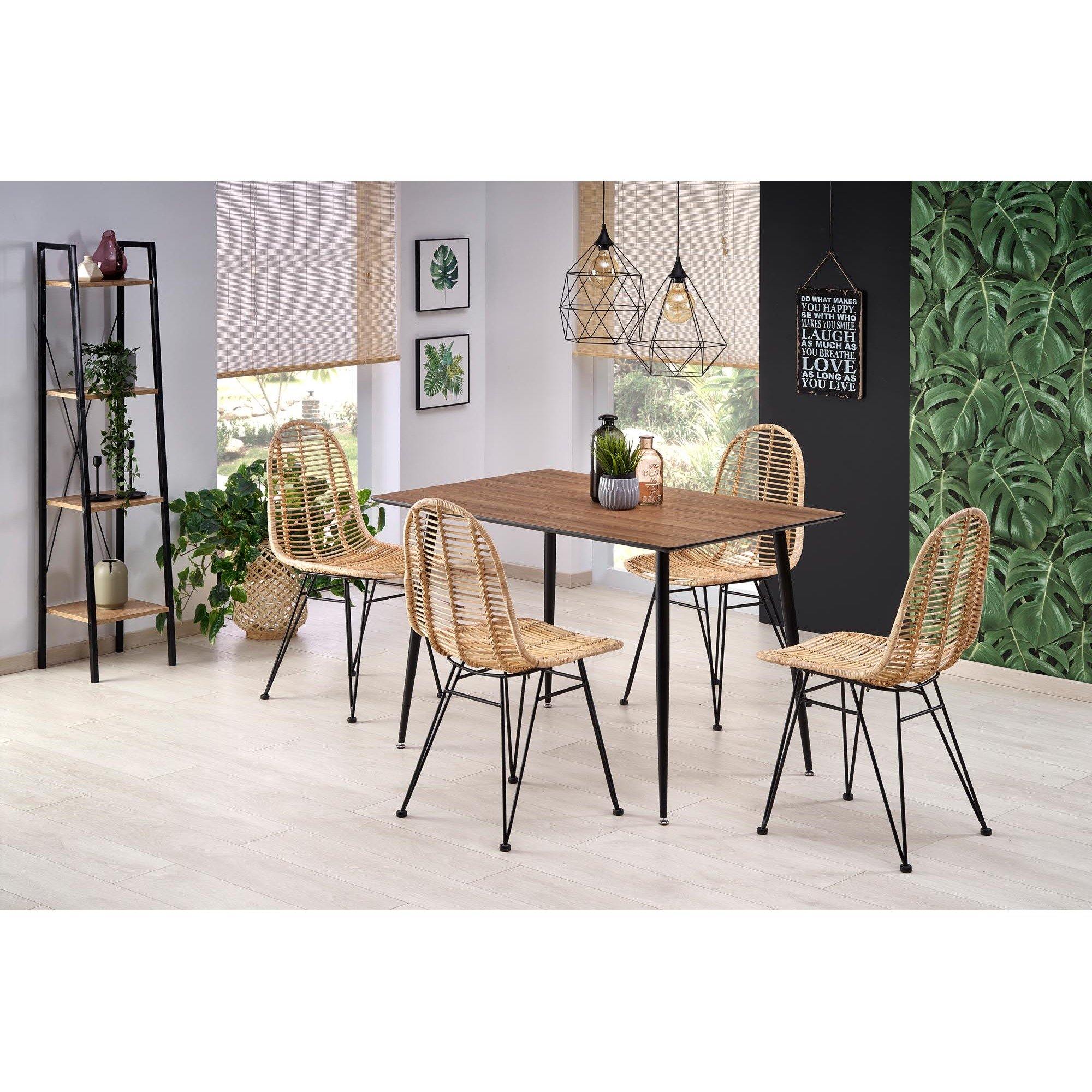 Scaun din ratan natural K337, 44X55X90 CM - ACAJU