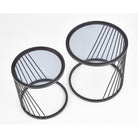 Set 2 masute de cafea ANTILLA negru.