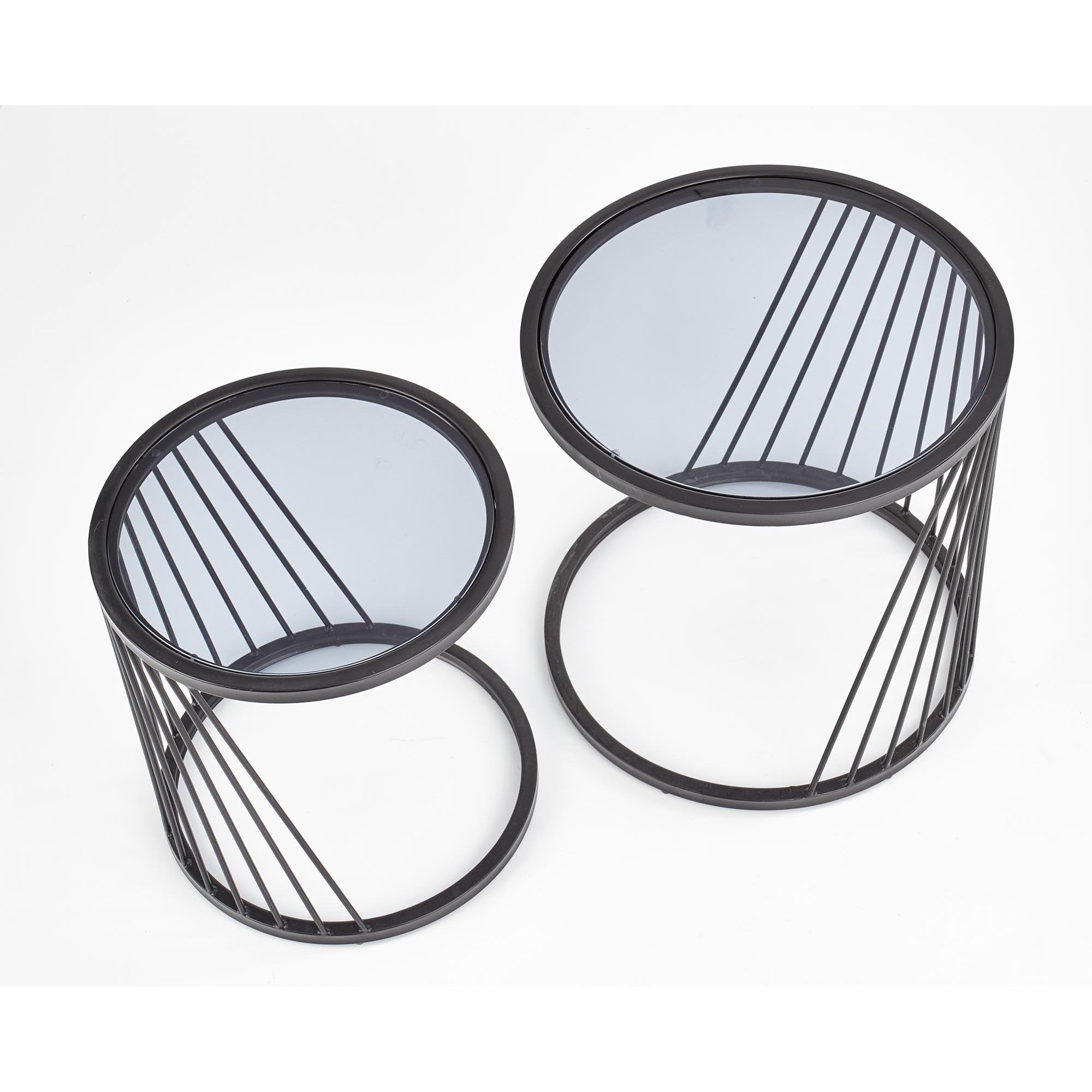 Set 2 masute de cafea ANTILLA negru.