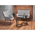 Fotoliu fix gri Castel, 71x79x97 cm - ACAJU