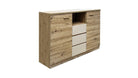Comoda CANADA CX3, stejar artisan/casmir, PAL laminat, 130x42x105 cm