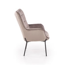 Fotoliu fix gri Castel, 71x79x97 cm - ACAJU