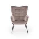 Fotoliu fix gri Castel, 71x79x97 cm - ACAJU