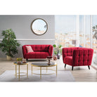 Fotoliu CASTELLO, stofa catifelata bordo/wenge, 92x85x78 - ACAJU