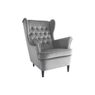 Fotoliu catifea gri HARRY, 68x90x100 - ACAJU