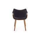 Scaun tapitat K396, nuc/negru, 56x55x77 cm