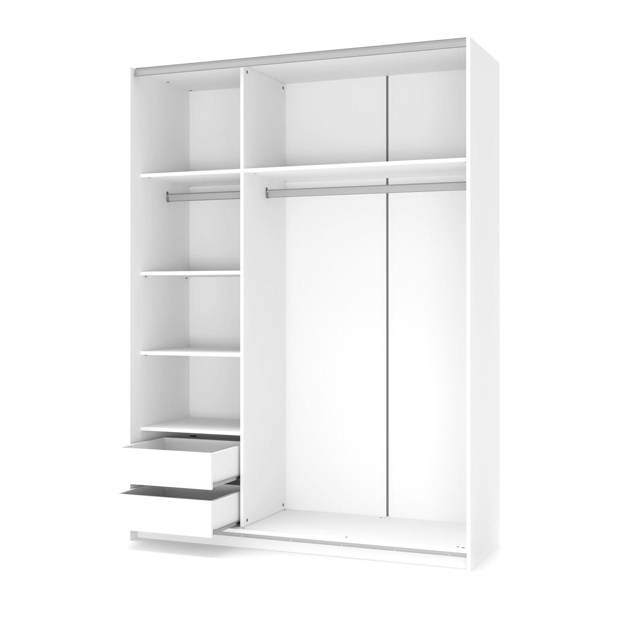 Dulap dressing Lima S1, alb, 210x58x153 cm - ACAJU