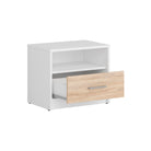 Noptiera un sertar Nepo Plus, alb/sonoma 49.5X34X42.5 cm.