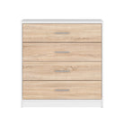 Comoda 80 alba-sonoma Nepo Plus, 80X34X84 CM.