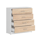 Comoda 80 alba-sonoma Nepo Plus, 80X34X84 CM.