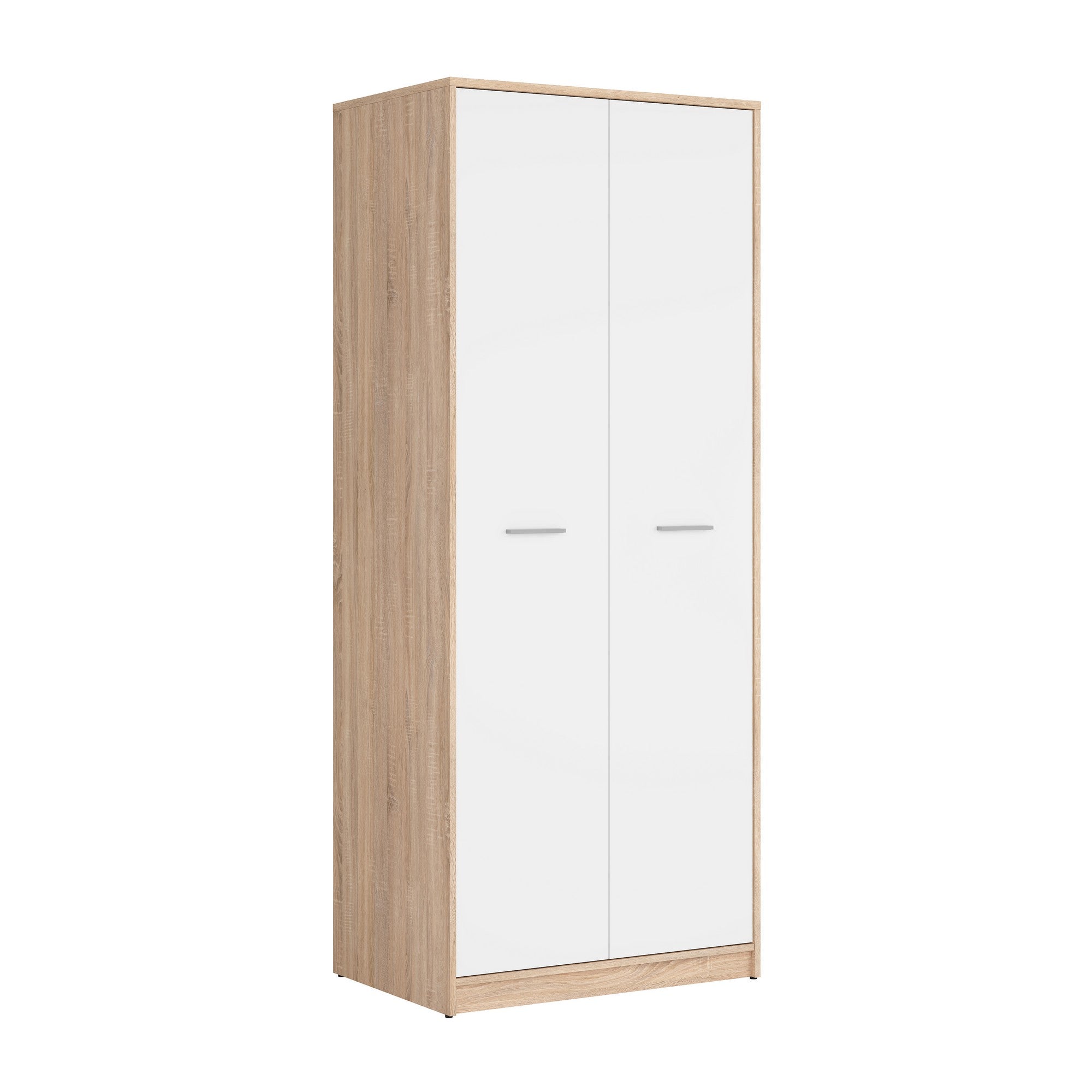 Dulap haine intrare sonoma-alb NEPO PLUS, 80X54.5X197 cm.
