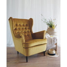 Fotoliu catifea curry HARRY, 68x90x100 - ACAJU