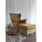 Fotoliu catifea curry HARRY, 68x90x100 - ACAJU