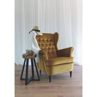 Fotoliu catifea curry HARRY, 68x90x100 - ACAJU