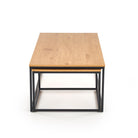 Set 2 masute de cafea ALASKA stejar auriu/negru.