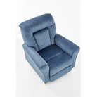 Fotoliu Bard, albastru inchis, 90x90/158x76/102 cm - ACAJU