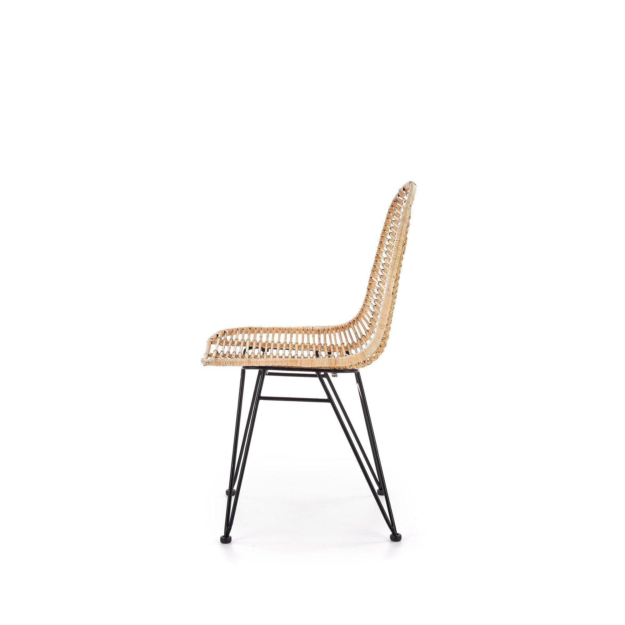 Scaun din ratan natural K337, 44X55X90 CM - ACAJU