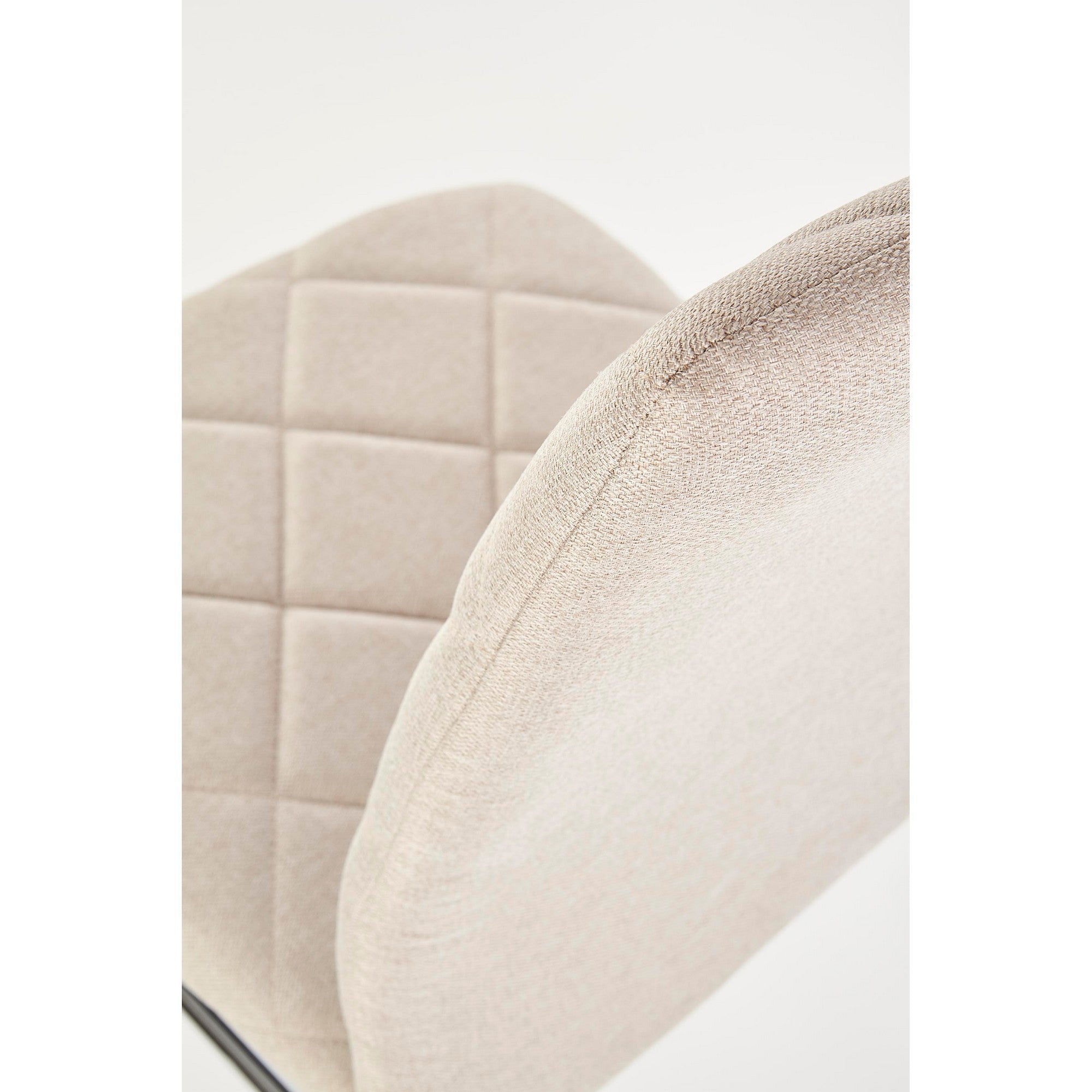 Scaun ieftin tapitat bej K309, 43X57X97 CM - ACAJU