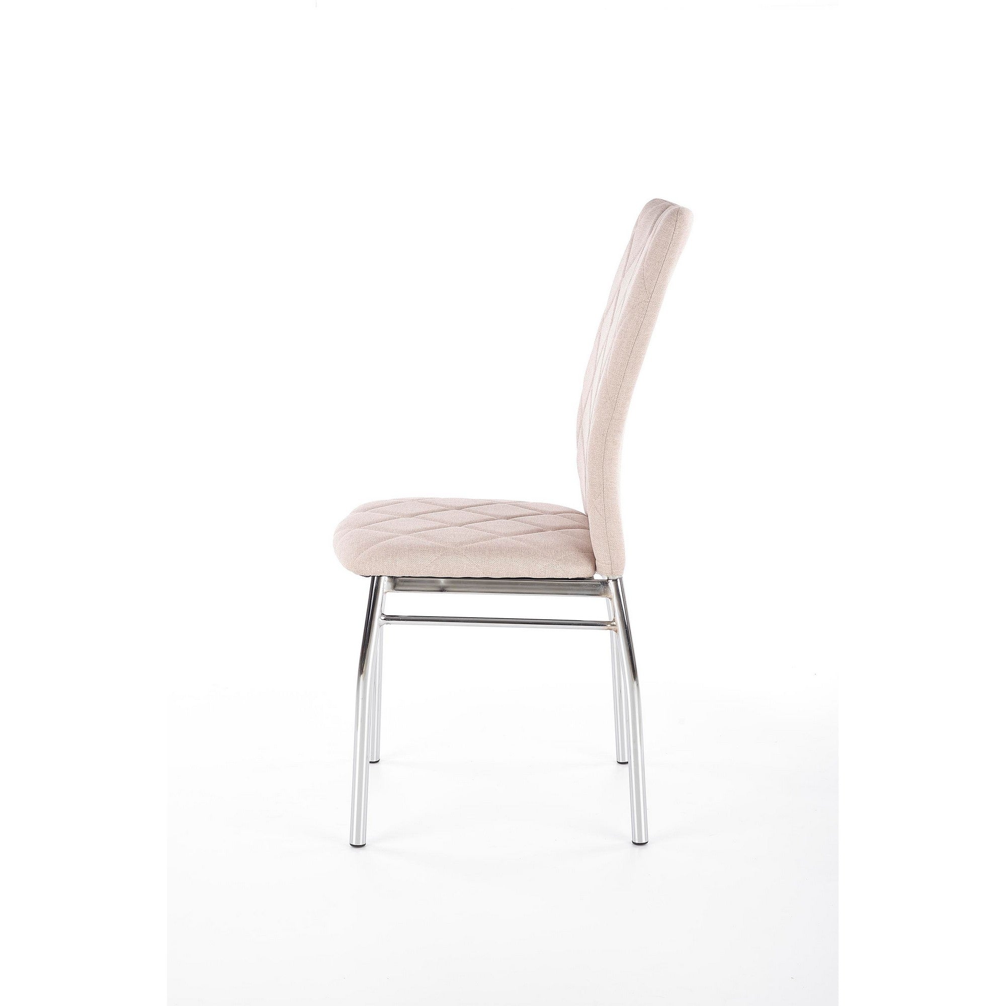 Scaun ieftin tapitat bej K309, 43X57X97 CM - ACAJU