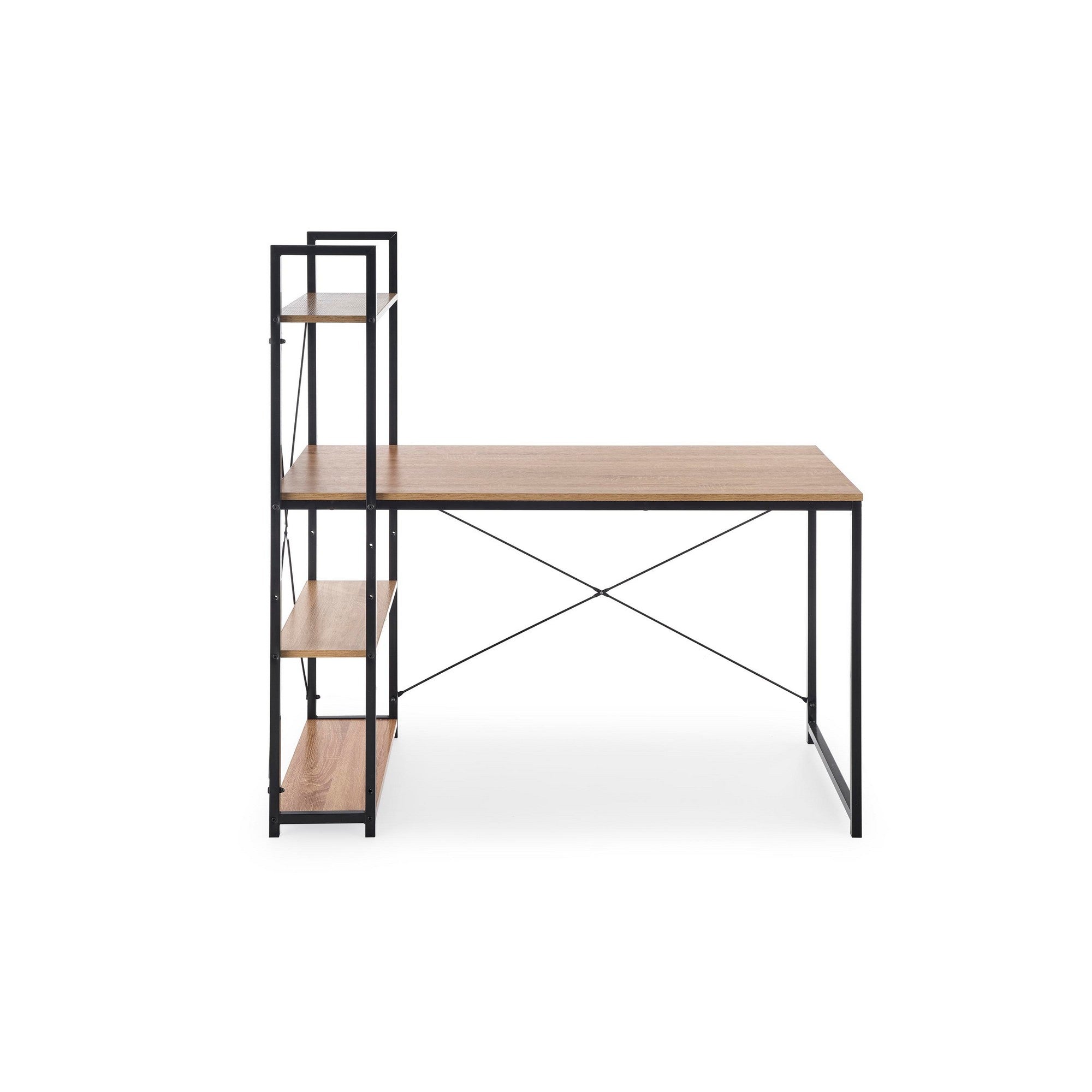 Birou cu rafturi Narvik B1, 120X64X120 CM - ACAJU