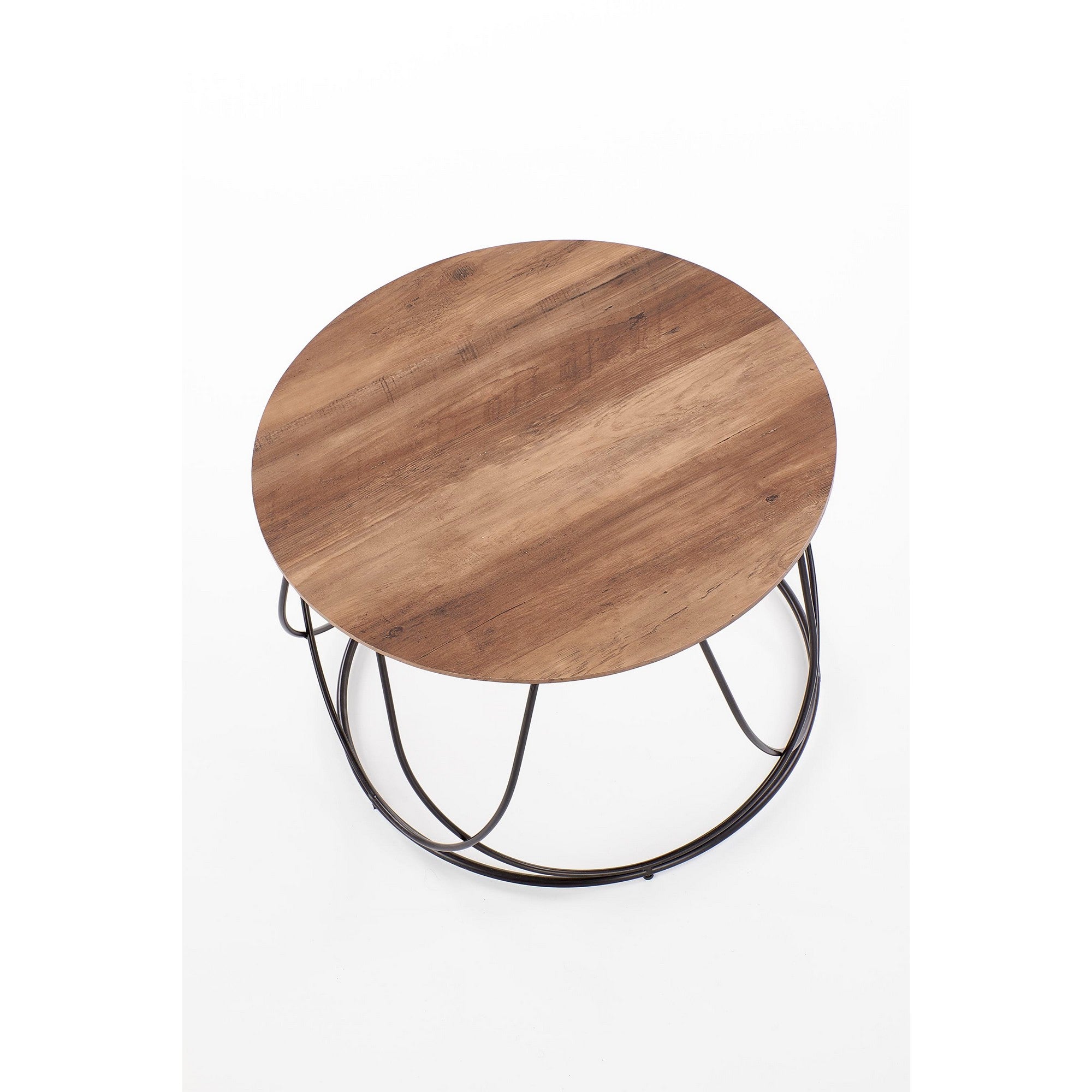 Masuta cafea living Nubira, nuc/negru, 60X41 CM - ACAJU