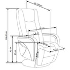 Fotoliu cu recliner Pulsar 2, bej, 68x135x106 cm.