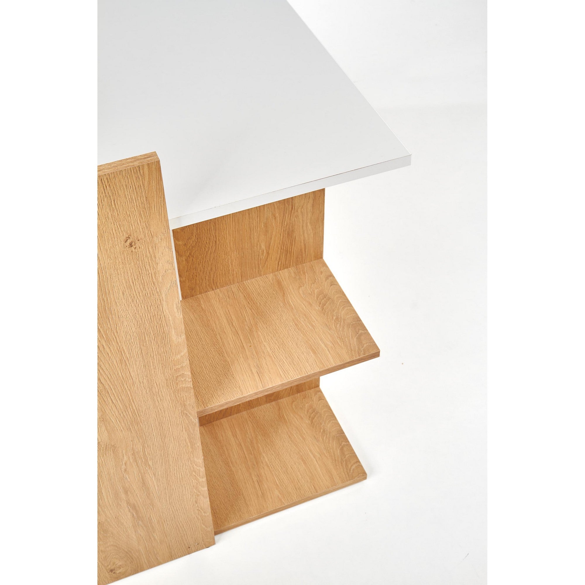 Birou tineret Fino, stejar honey/alb, 120x57x85 cm - ACAJU