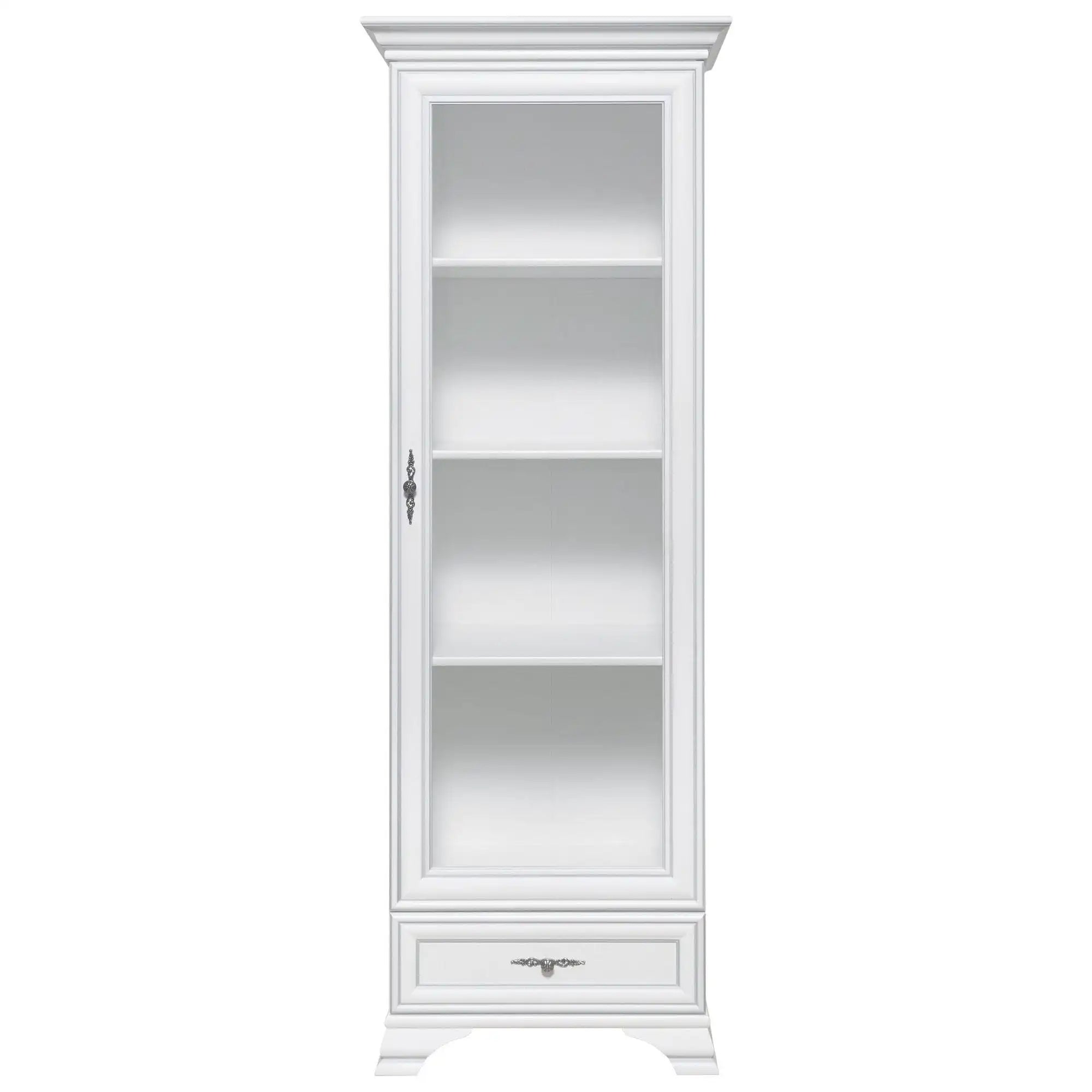 Vitrina IDENTO, alb, PAL/sticla, 70x44x198 cm