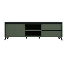 Comoda TV LOUNGE 1, verde/negru, PAL, 155x45x54 cm