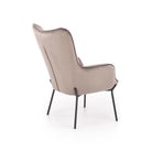 Fotoliu fix gri Castel, 71x79x97 cm - ACAJU 