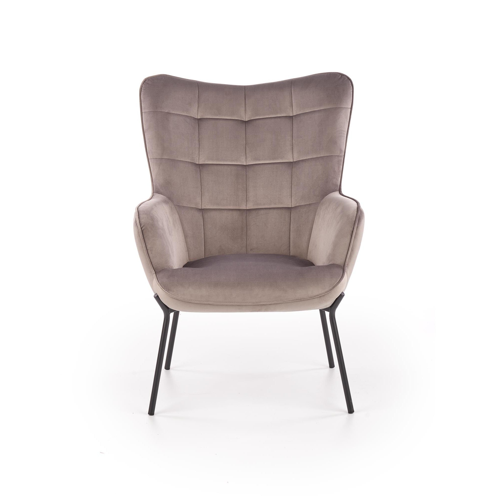 Fotoliu fix gri Castel, 71x79x97 cm - ACAJU 