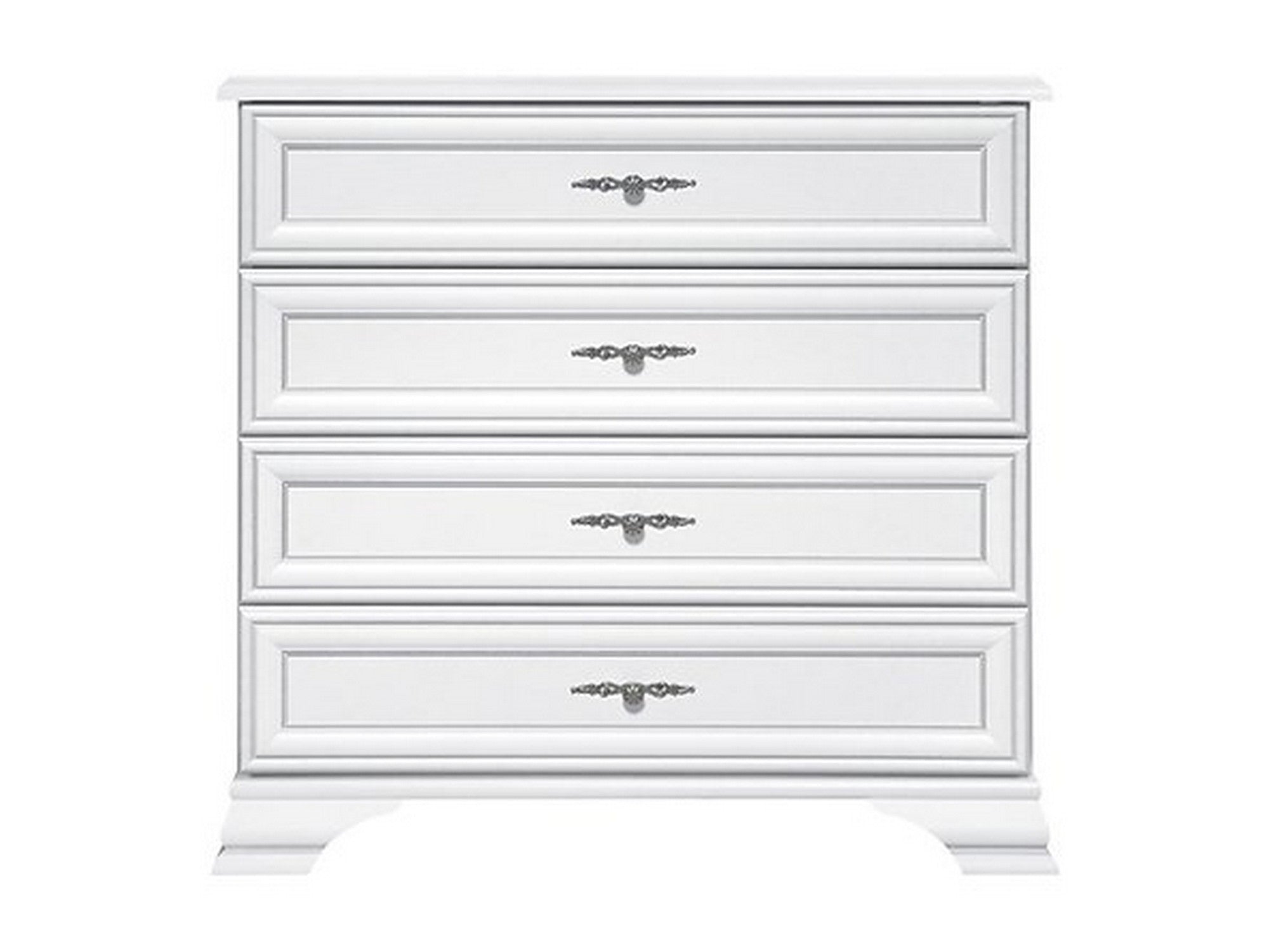 Comoda Idento cu 4 sertare, alba, PAL, 94.5x44.5x90 cm
