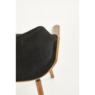 Scaun tapitat K396, nuc/negru, 56x55x77 cm