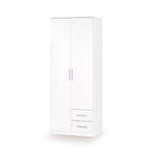 Dulap cu sertare si 2 usi Lima S2, alb, 205x52x80 cm - ACAJU 