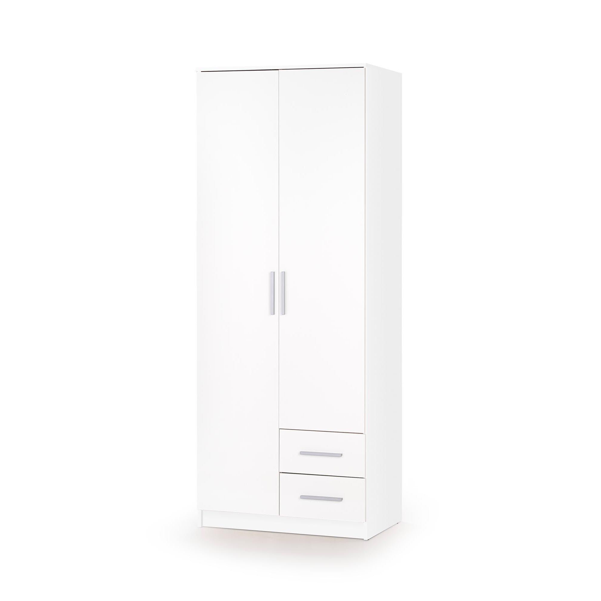 Dulap cu sertare si 2 usi Lima S2, alb, 205x52x80 cm - ACAJU 