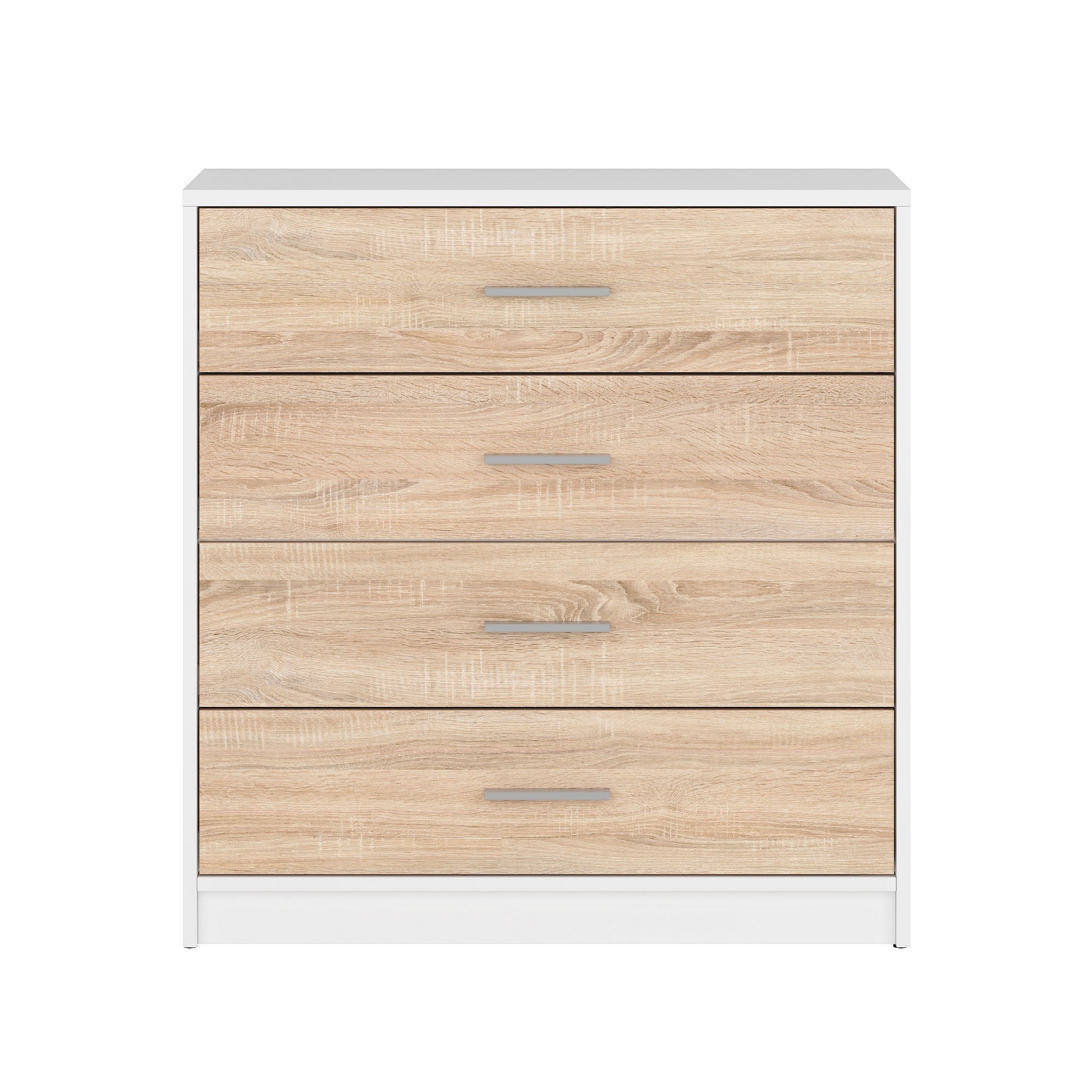 Comoda 80 alba-sonoma Nepo Plus, 80X34X84 CM.
