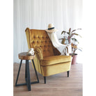 Fotoliu catifea curry HARRY, 68x90x100 - ACAJU 