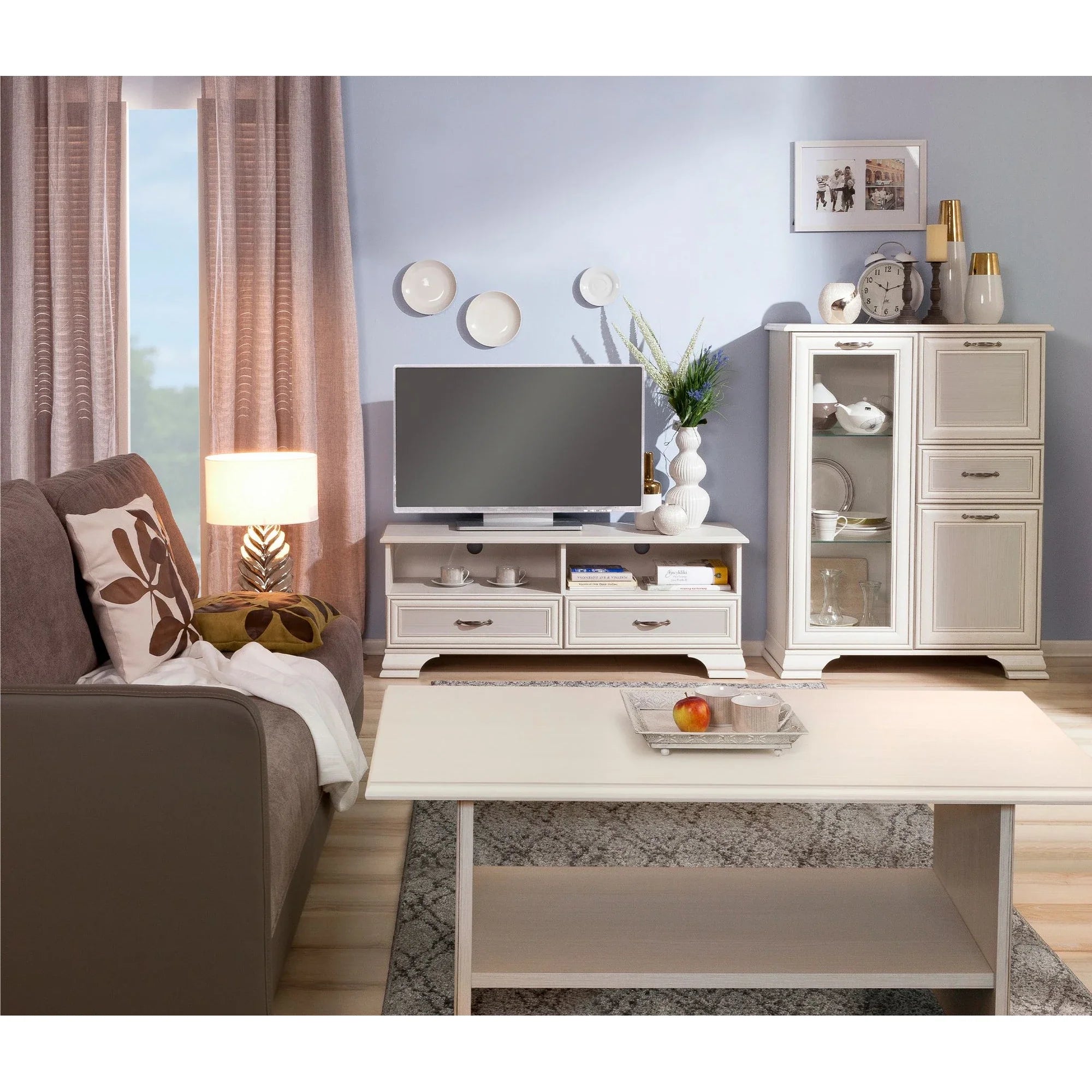 Set living TIFFANY II, crem, PAL laminat, 3 piese