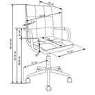 Scaun directorial copii Gonzo 2, alb, 53X46X98/110 CM.