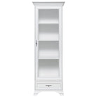 Vitrina IDENTO, alb, PAL/sticla, 70x44x198 cm