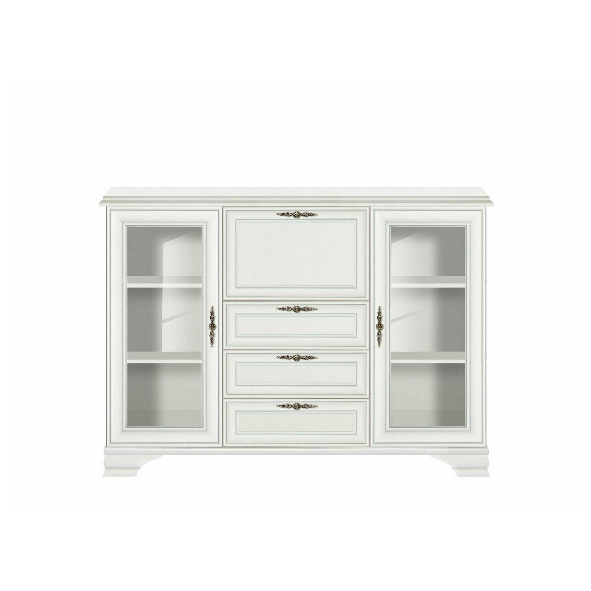 Vitrina IDENTO, alba, PAL, 154.5x44.5x109.5 cm