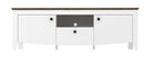 Comoda TV KARINA 1, alb/stejar, PAL, 150x46x51 cm