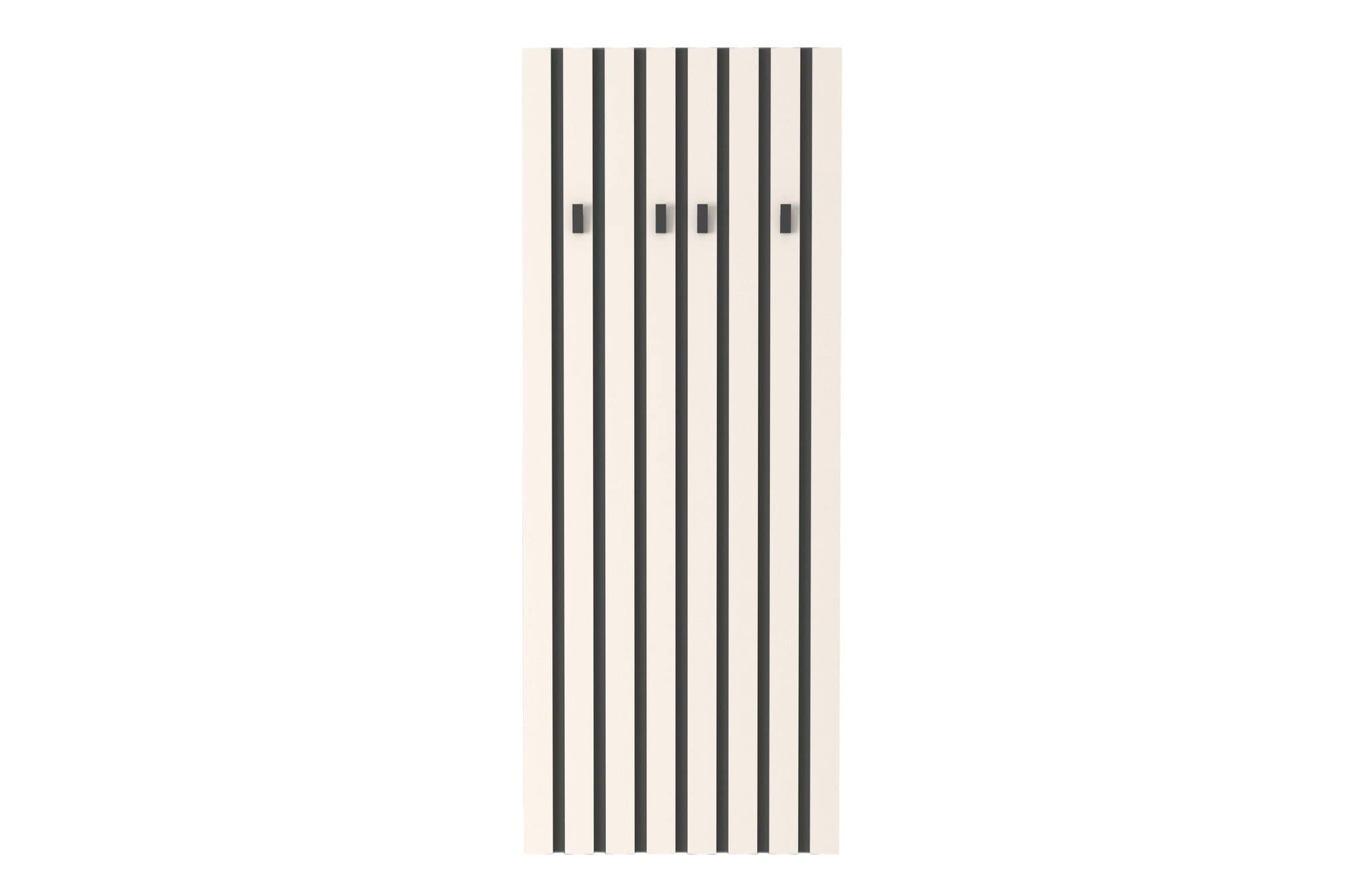 Cuier perete LONDON 8, casmir/gri antracit, PAL, 67x3x170 cm
