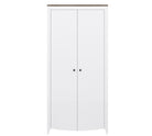Dulap KARINA 9, alb/stejar, PAL, cu 2 usi, 103x59x220 cm