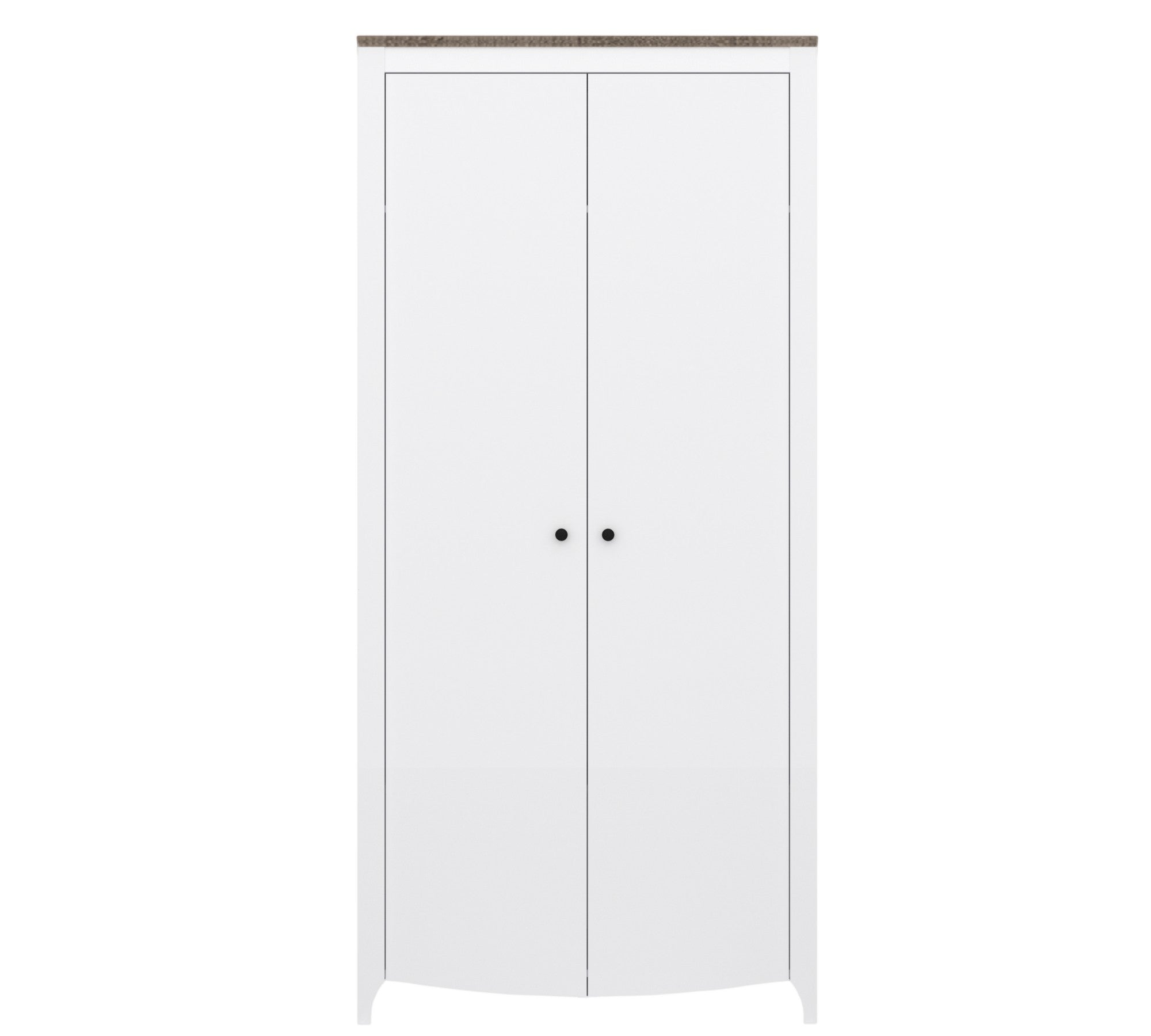 Dulap KARINA 9, alb/stejar, PAL, cu 2 usi, 103x59x220 cm