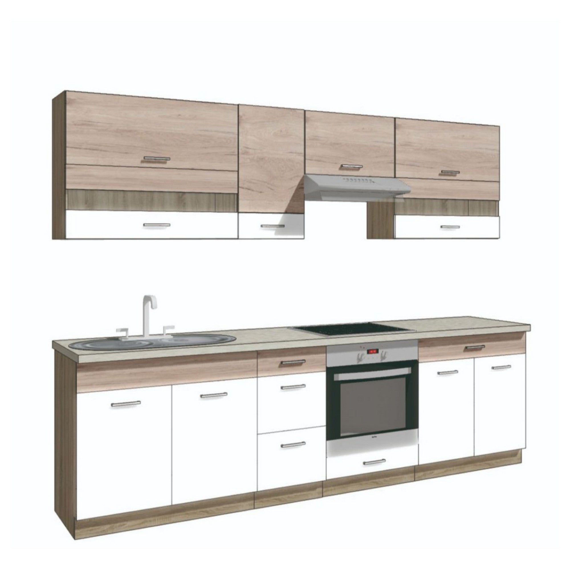 Bucatarie Econo A Plus 270 cm - ACAJU 
