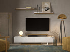 Mobilier living MILANA, pin alb/stejar, PAL, 180x37x180 cm
