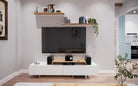 Mobilier living MILANA, pin alb/stejar, PAL, 180x37x180 cm
